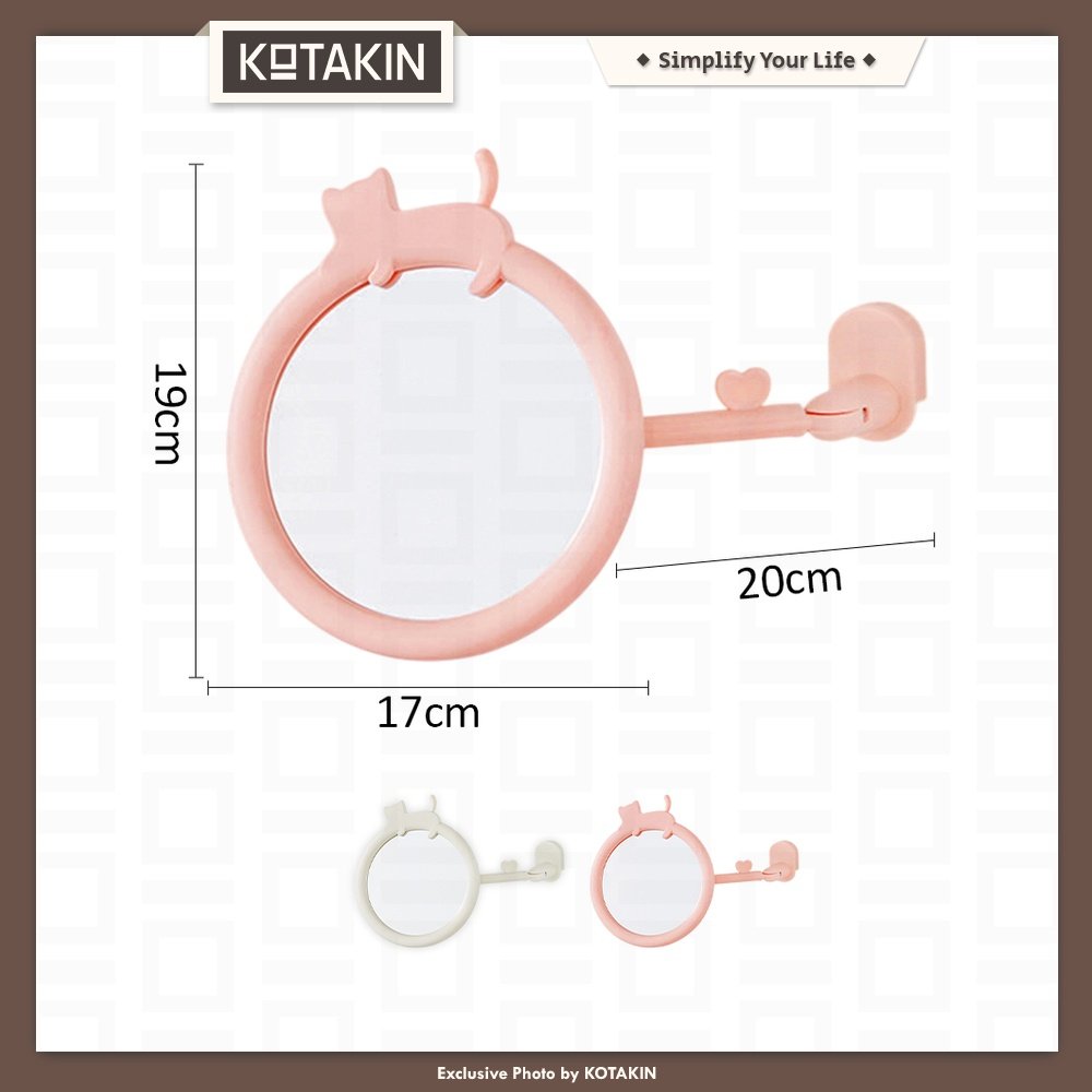 Cermin Bulat Aesthetic Kaca Lucu Gantung